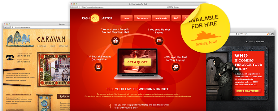 Web designer to hire in Sydney, Australia